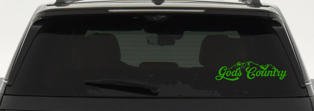 God's Country Mountains Car or Truck Window Decal Sticker
