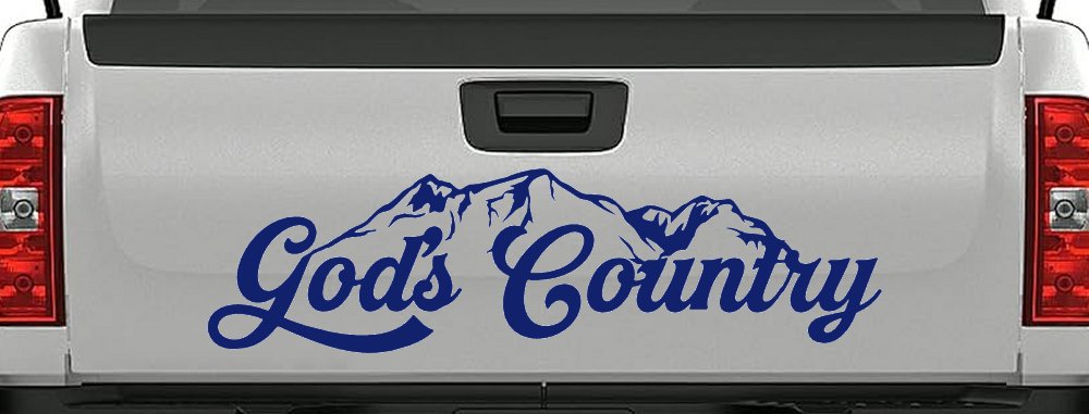 God's Country Mountains Car or Truck Window Decal Sticker