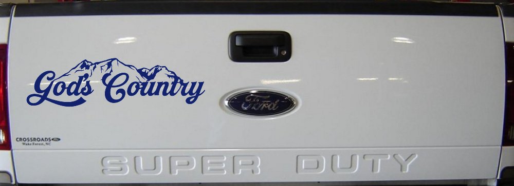 God's Country Mountains Car or Truck Window Decal Sticker