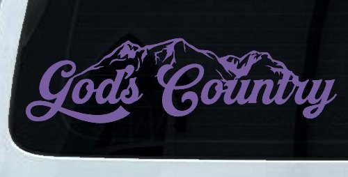 God's Country Mountains Car or Truck Window Decal Sticker