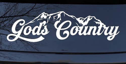 God's Country Mountains Car or Truck Window Decal Sticker