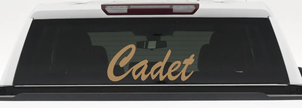 Cadet Car or Truck Window Decal Sticker (Light Brown)