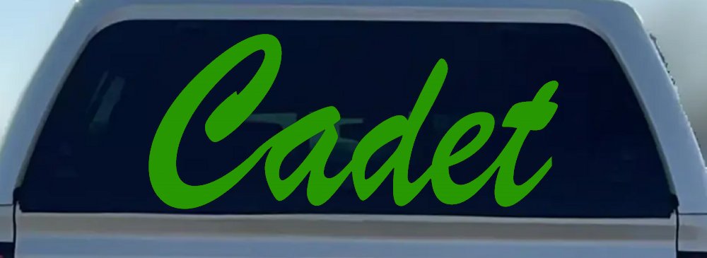 Cadet Car or Truck Window Decal Sticker (Lime)