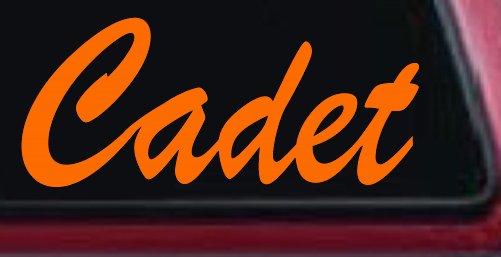 Cadet Car or Truck Window Decal Sticker (Orange)