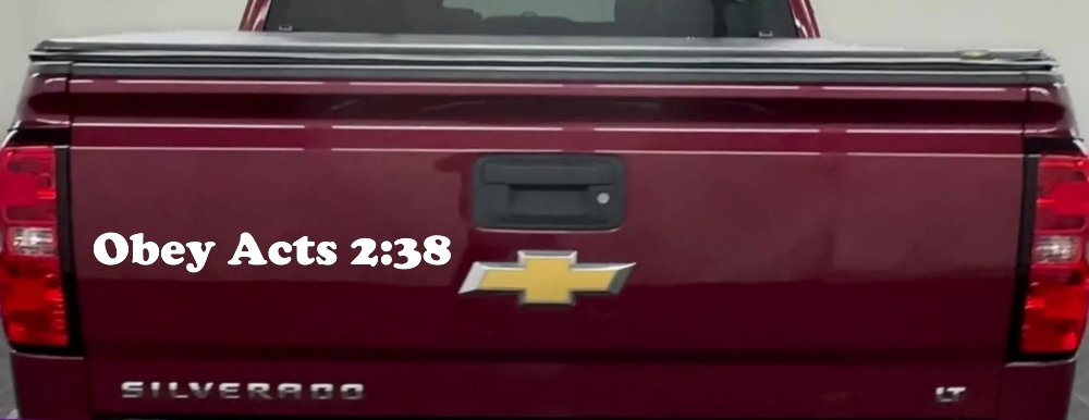 Obey Acts 2:38 Car or Truck Window Decal Sticker (White)