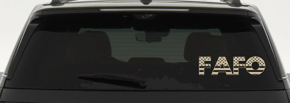 FAFO American Flag Car or Truck Window Decal Sticker