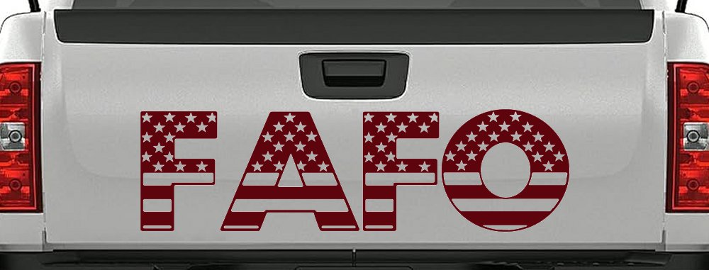 FAFO American Flag Car or Truck Window Decal Sticker