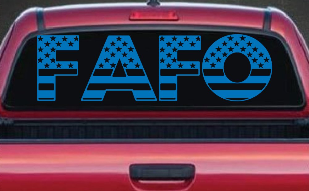 FAFO American Flag Car or Truck Window Decal Sticker