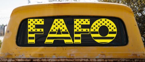 FAFO American Flag Car or Truck Window Decal Sticker