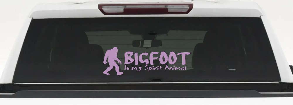 Bigfoot Is My Spirit Animal Vinyl Car or Truck Window Decal Sticker (Lilac)