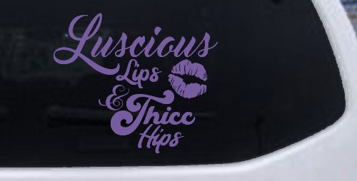 Luscious Lips and Thicc Hips Vinyl Car or Truck Window Decal Sticker