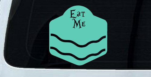 Eat Me Alice Wonderland Vinyl Car or Truck Window Decal Sticker (Mint)