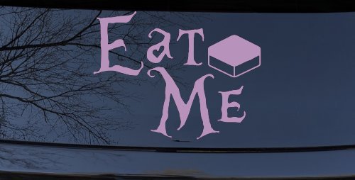 Eat Me Alice Wonderland Vinyl Car or Truck Window Decal Sticker (Lilac)