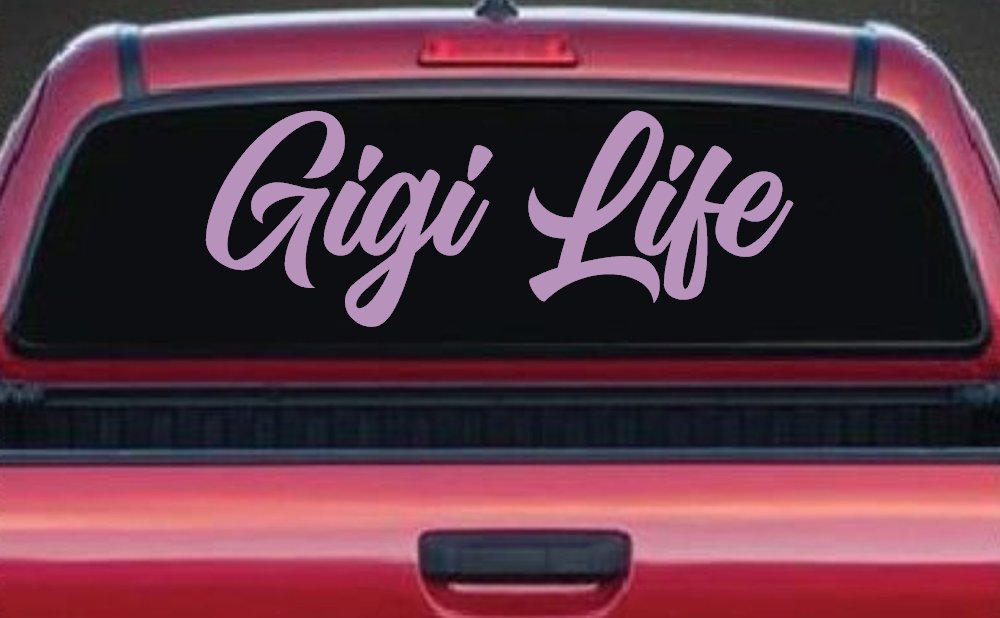 Gigi Life Vinyl Car or Truck Window Decal Sticker (Lilac)