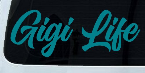 Gigi Life Vinyl Car or Truck Window Decal Sticker (Turquoise Blue)