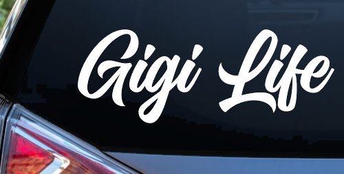 Gigi Life Vinyl Car or Truck Window Decal Sticker (White)