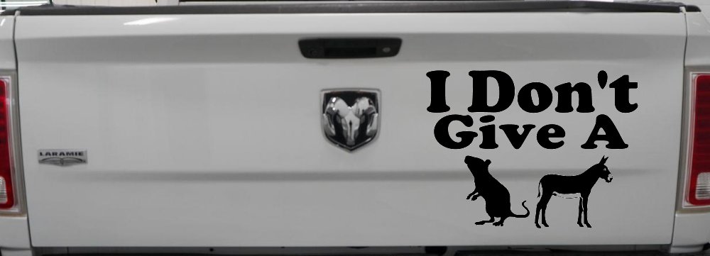 I Don't Give A Rats Ass Vinyl Car or Truck Window Decal Sticker (Black)