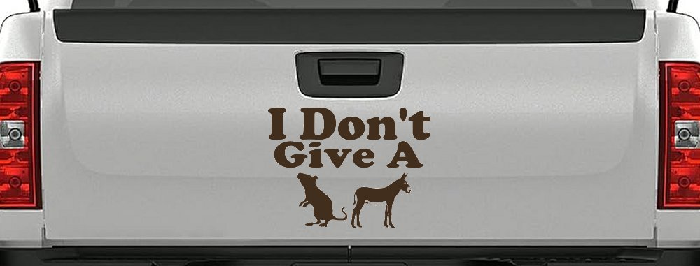I Don't Give A Rats Ass Vinyl Car or Truck Window Decal Sticker (Brown)