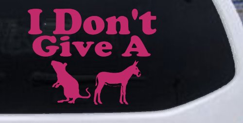I Don't Give A Rats Ass Vinyl Car or Truck Window Decal Sticker (Hot Pink)