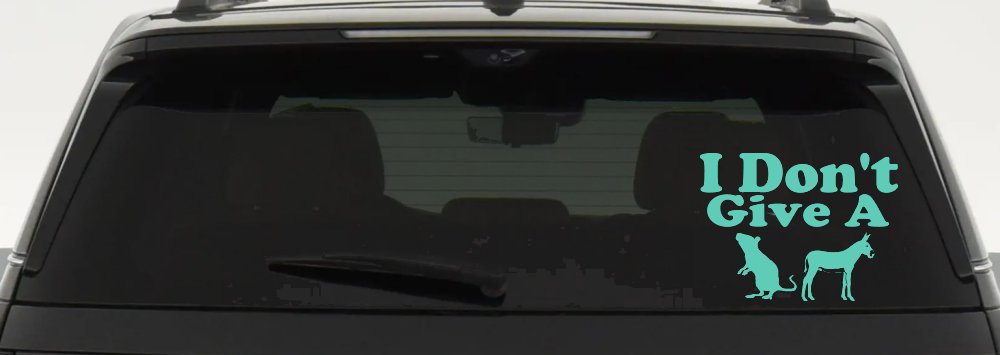 I Don't Give A Rats Ass Vinyl Car or Truck Window Decal Sticker (Mint)