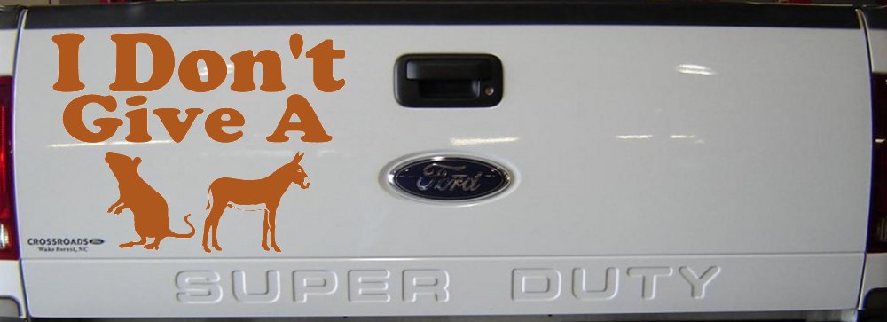 I Don't Give A Rats Ass Vinyl Car or Truck Window Decal Sticker (Nut Brown)