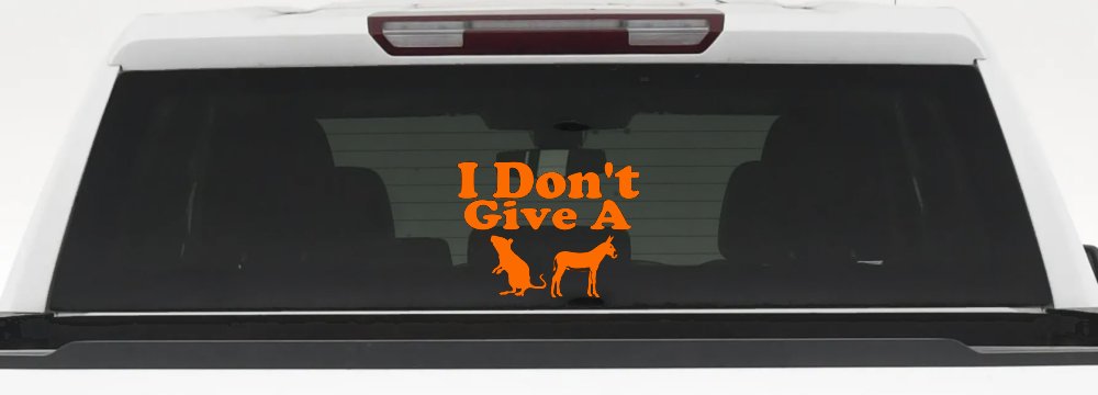 I Don't Give A Rats Ass Vinyl Car or Truck Window Decal Sticker (Orange)