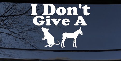 I Don't Give A Rats Ass Vinyl Car or Truck Window Decal Sticker (White)