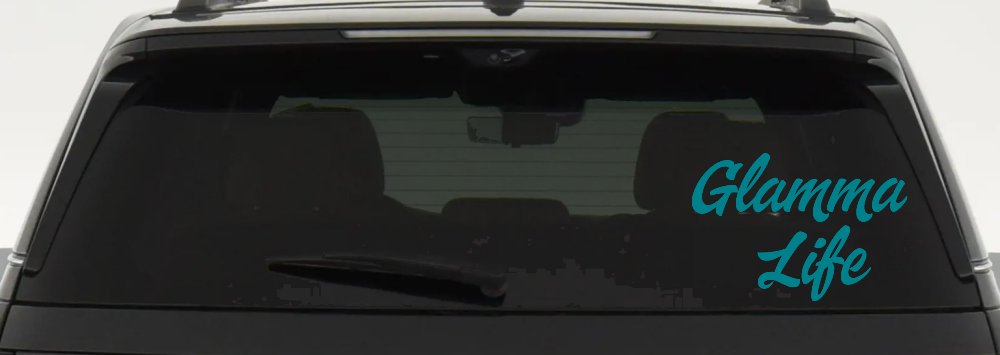 Glamma Life Vinyl Car or Truck Window Decal Sticker (Turquoise Blue)