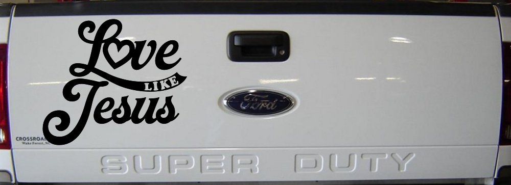 Love like Jesus Vinyl Car or Truck Window Decal Sticker (Black)