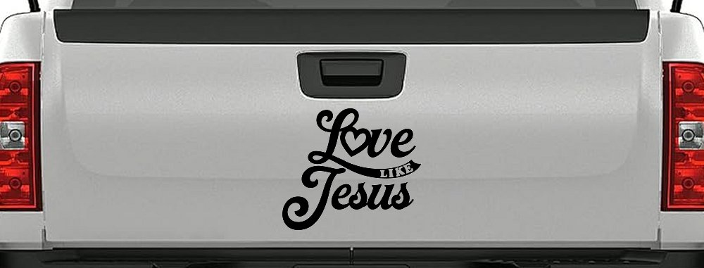 Love like Jesus Vinyl Car or Truck Window Decal Sticker (Black)