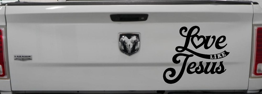 Love like Jesus Vinyl Car or Truck Window Decal Sticker (Black)
