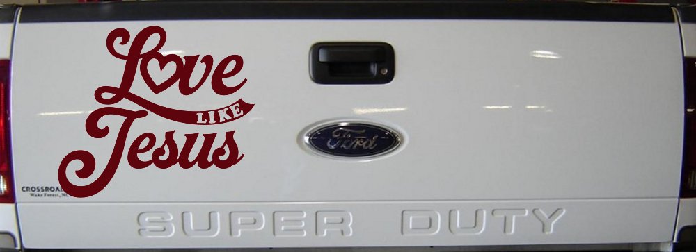 Love like Jesus Vinyl Car or Truck Window Decal Sticker (Purple Red)