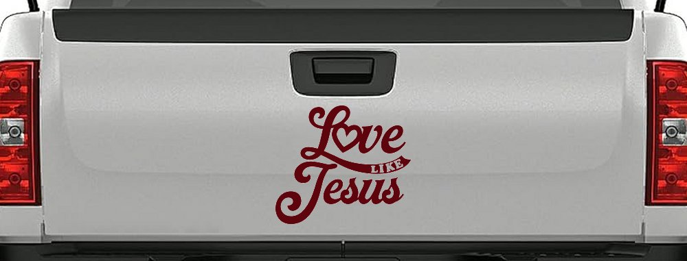 Love like Jesus Vinyl Car or Truck Window Decal Sticker (Purple Red)