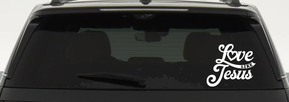 Love like Jesus Vinyl Car or Truck Window Decal Sticker (White)