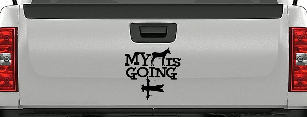 My Ass is Going Fishing Funny Vinyl Car or Truck Window Decal Sticker (Black)
