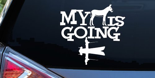 My Ass is Going Fishing Funny Vinyl Car or Truck Window Decal Sticker (White)