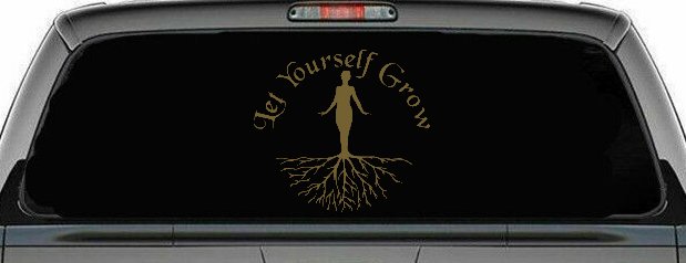 Let Yourself Grow Car or Truck Window Decal Sticker (Gold)