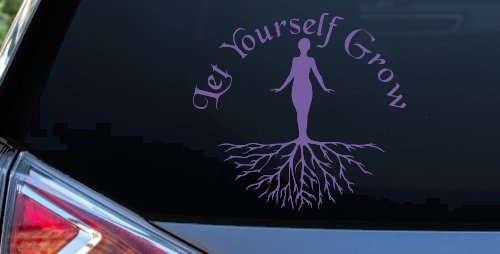 Let Yourself Grow Car or Truck Window Decal Sticker (Purple)