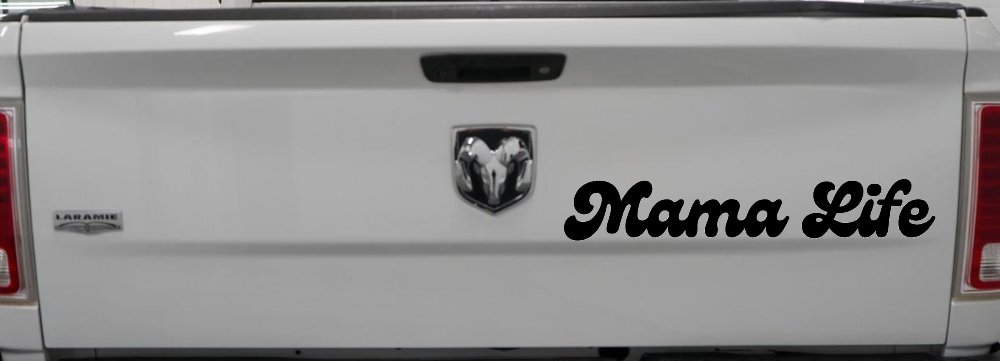 Mama Life Car or Truck Window Vinyl Decal Sticker (Black)