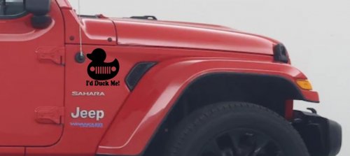 I'd Duck Me Car or Truck Window Decal Sticker (Black)