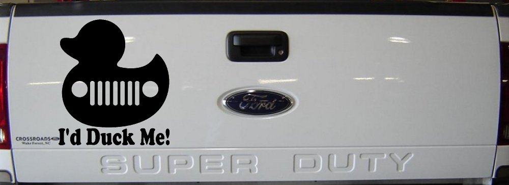 I'd Duck Me Car or Truck Window Decal Sticker (Black)