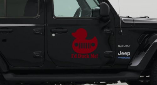 I'd Duck Me Car or Truck Window Vinyl Decal Sticker (Burgundy)