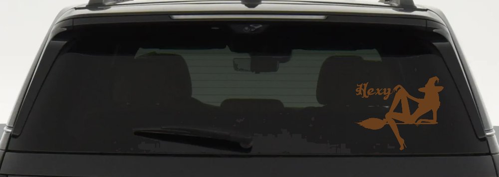 Hexy Sexy Witch Car or Truck Window Vinyl Decal Sticker (Copper)