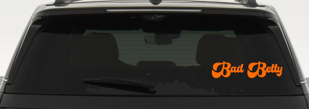Bad Betty Car or Truck Window Vinyl Decal Sticker (Orange)
