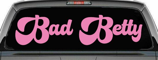 Bad Betty Car or Truck Window Vinyl Decal Sticker (Pink)