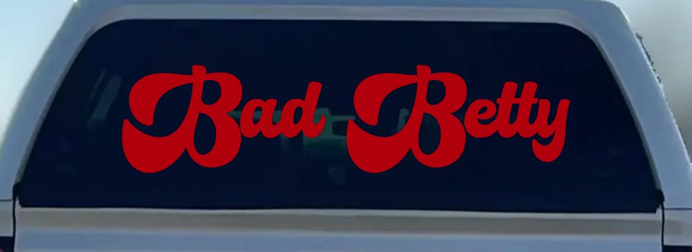 Bad Betty Car or Truck Window Vinyl Decal Sticker (Red)