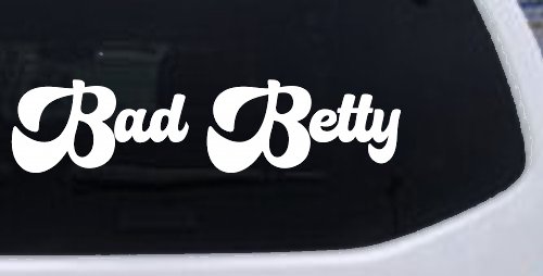 Bad Betty Car or Truck Window Decal Sticker (White)