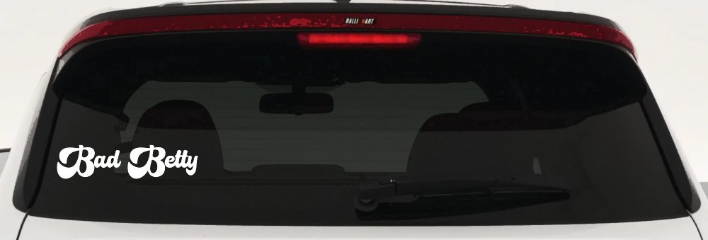 Bad Betty Car or Truck Window Vinyl Decal Sticker (White)
