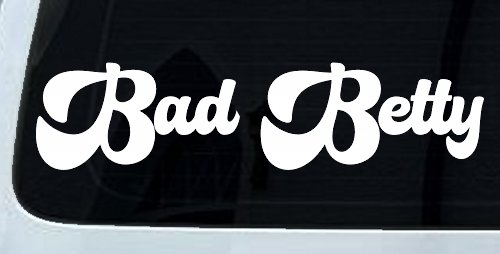 Bad Betty Car or Truck Window Decal Sticker (White)