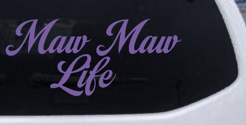 Maw Maw Life Car or Truck Window Vinyl Decal Sticker (Purple)